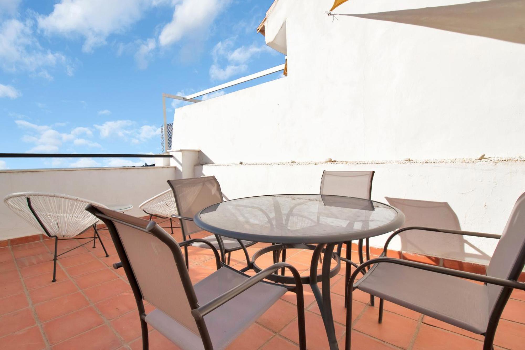 Duplex Estilo Boho Con Increible Terraza Y Vistas Al Mar En Estepona - Las Abejeras 609 Apartamento Exterior foto